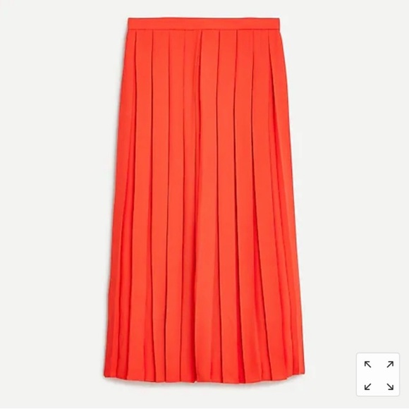 J. Crew Dresses & Skirts - NWOT J. Crew Orange Pleated Midi Skirt